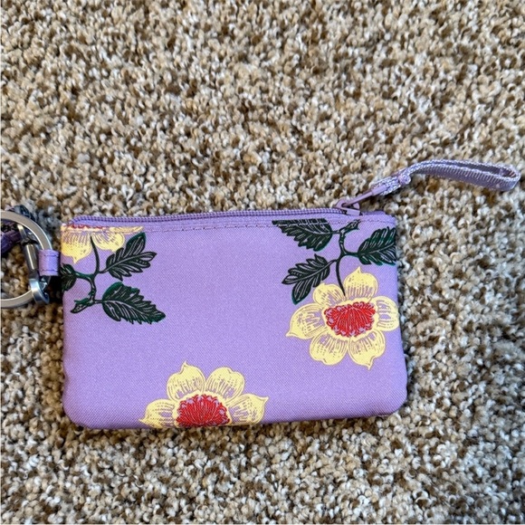Vera Bradley Purple Zipper Pouch with lanyard - Picture 4 of 8